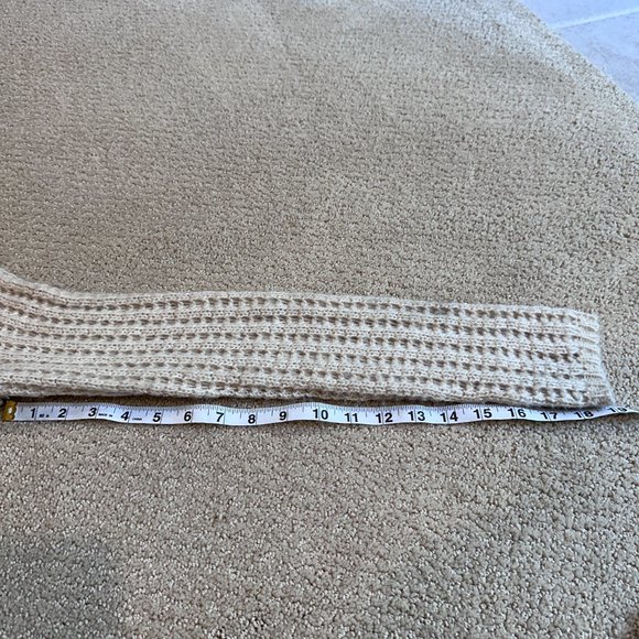 Field Flower Anthropologie Sweater Boho Chunky Crewneck Open Knit Oatmeal XS - Picture 5 of 9